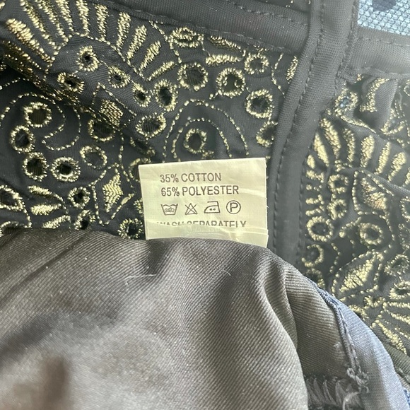 Gold Embroidered Tulle One-piece Swimsuit - Picture 13 of 15